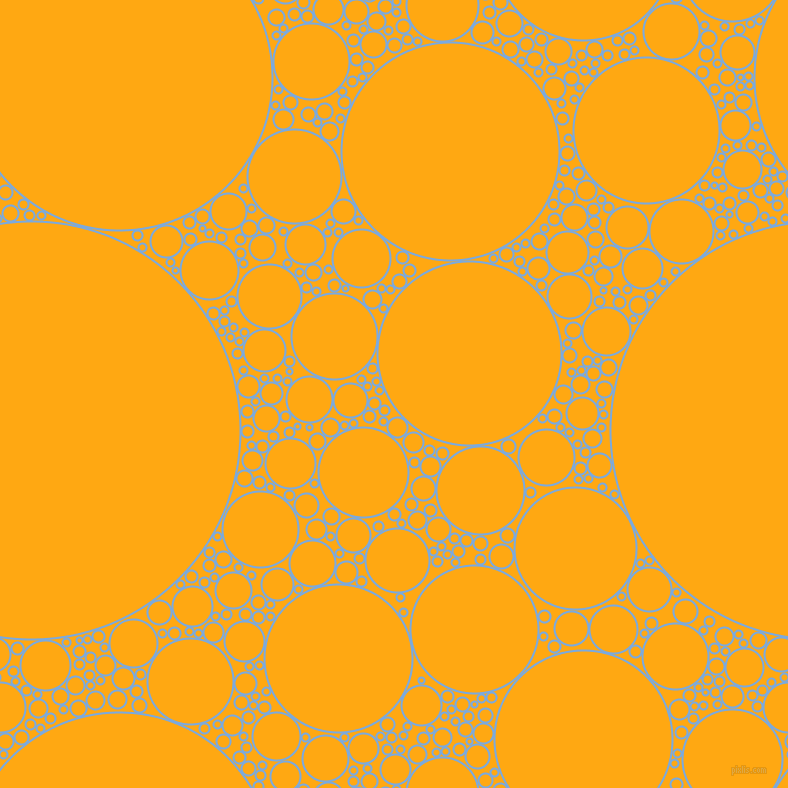 bubbles, circles, sponge, big, medium, small, 2 pixel line width, Jordy Blue and Dark Tangerine circles bubbles sponge soap seamless tileable