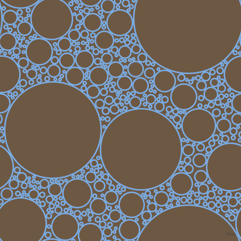 bubbles, circles, sponge, big, medium, small, 5 pixel line width, Jordy Blue and Tobacco Brown circles bubbles sponge soap seamless tileable