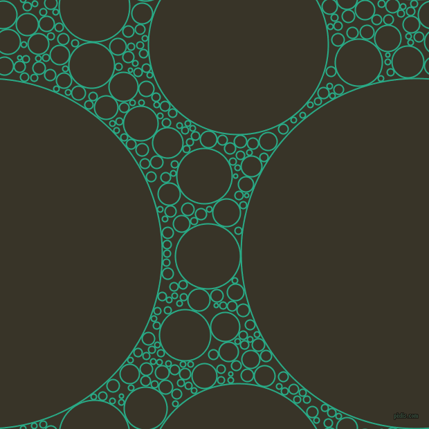 bubbles, circles, sponge, big, medium, small, 2 pixel line width, Jungle Green and Graphite circles bubbles sponge soap seamless tileable