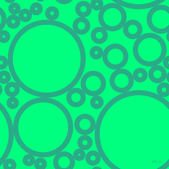 bubbles, circles, sponge, big, medium, small, 17 pixel line width, Jungle Green and Spring Green circles bubbles sponge soap seamless tileable