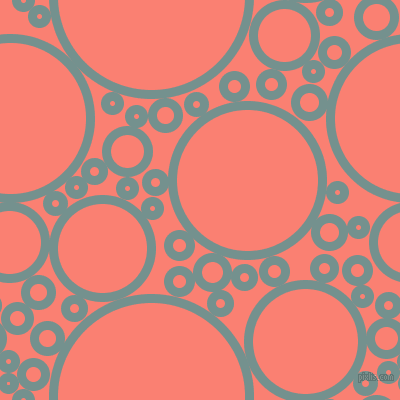 bubbles, circles, sponge, big, medium, small, 9 pixel line width, Juniper and Salmon circles bubbles sponge soap seamless tileable