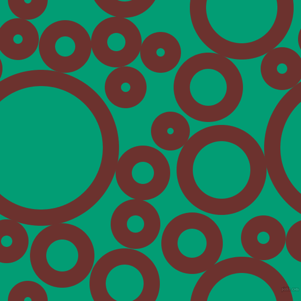 bubbles, circles, sponge, big, medium, small, 33 pixel line width, Kenyan Copper and Free Speech Aquamarine circles bubbles sponge soap seamless tileable