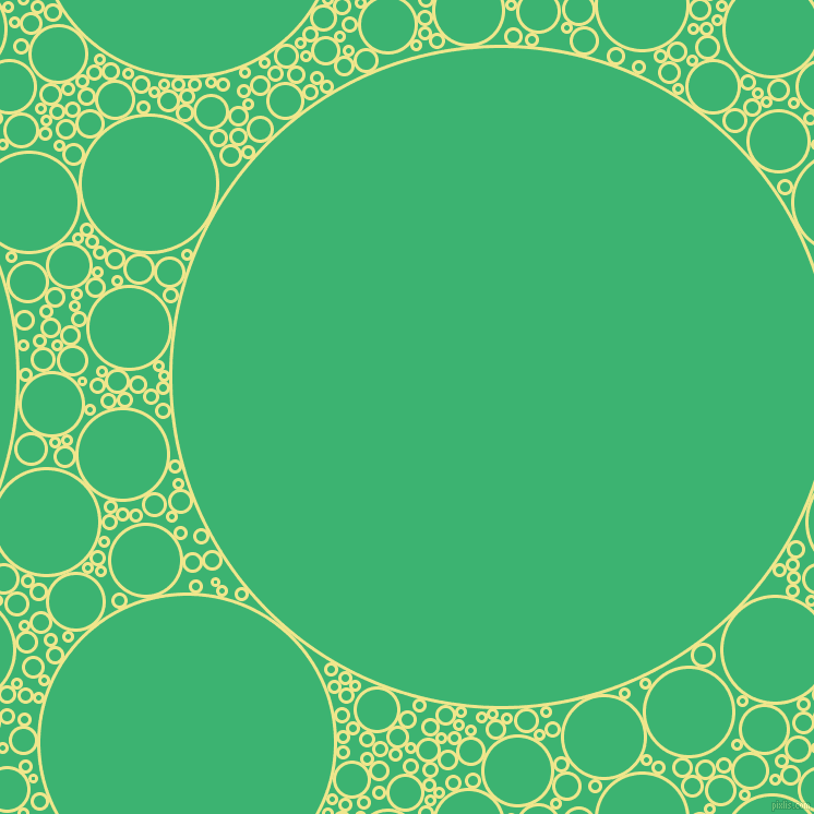 bubbles, circles, sponge, big, medium, small, 3 pixel line width, Khaki and Medium Sea Green circles bubbles sponge soap seamless tileable