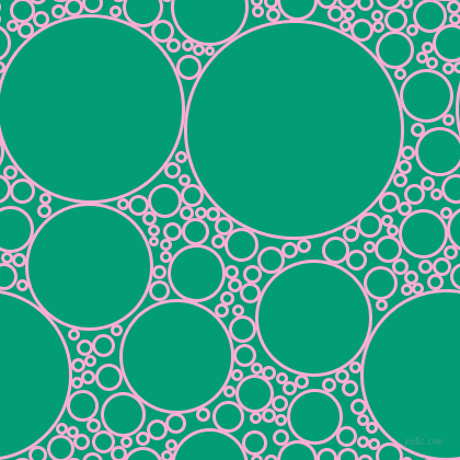bubbles, circles, sponge, big, medium, small, 3 pixel line width, Lavender Pink and Free Speech Aquamarine circles bubbles sponge soap seamless tileable