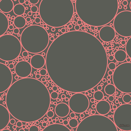 bubbles, circles, sponge, big, medium, small, 3 pixel line width, Light Coral and Chicago circles bubbles sponge soap seamless tileable