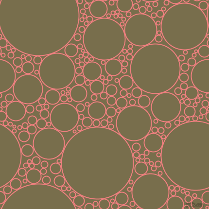 bubbles, circles, sponge, big, medium, small, 2 pixel line width, Light Coral and Go Ben circles bubbles sponge soap seamless tileable