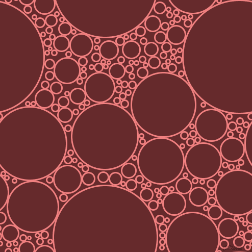bubbles, circles, sponge, big, medium, small, 3 pixel line width, Light Coral and Red Devil circles bubbles sponge soap seamless tileable