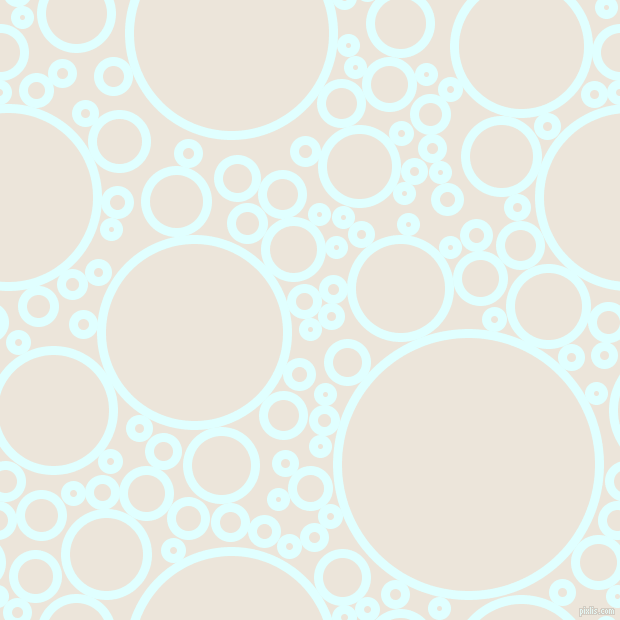 bubbles, circles, sponge, big, medium, small, 9 pixel line width, Light Cyan and Soapstone circles bubbles sponge soap seamless tileable