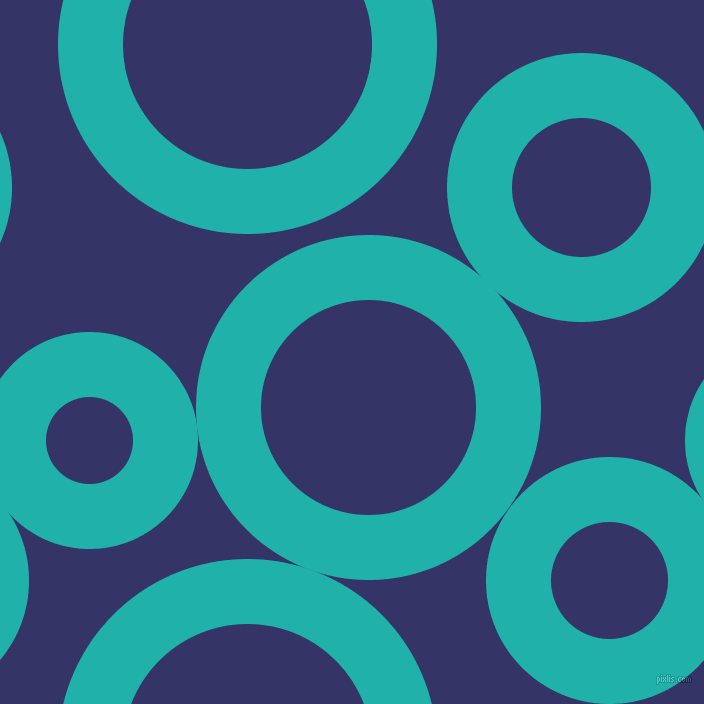 bubbles, circles, sponge, big, medium, small, 65 pixel line width, Light Sea Green and Deep Koamaru circles bubbles sponge soap seamless tileable