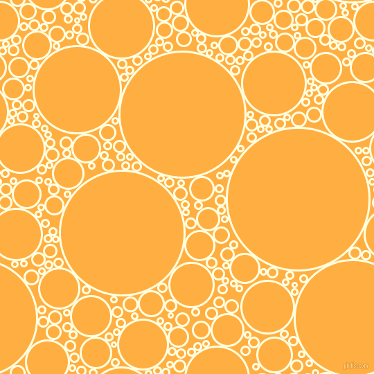 bubbles, circles, sponge, big, medium, small, 3 pixel line width, Light Yellow and Yellow Orange circles bubbles sponge soap seamless tileable