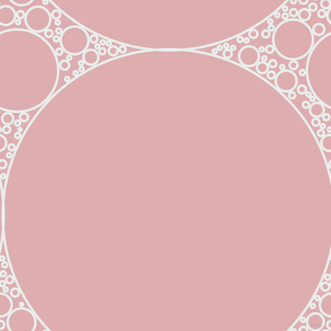 bubbles, circles, sponge, big, medium, small, 5 pixel line width, Lily White and Pale Chestnut circles bubbles sponge soap seamless tileable