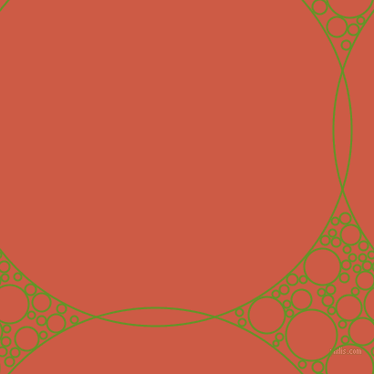 bubbles, circles, sponge, big, medium, small, 2 pixel line width, Limeade and Dark Coral circles bubbles sponge soap seamless tileable