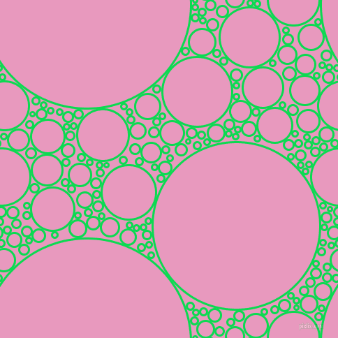 bubbles, circles, sponge, big, medium, small, 3 pixel line width, Malachite and Shocking circles bubbles sponge soap seamless tileable