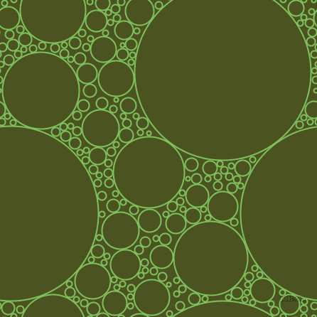 bubbles, circles, sponge, big, medium, small, 2 pixel line width, Mantis and Army green circles bubbles sponge soap seamless tileable