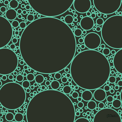 bubbles, circles, sponge, big, medium, small, 3 pixel line width, Medium Aquamarine and Black Forest circles bubbles sponge soap seamless tileable