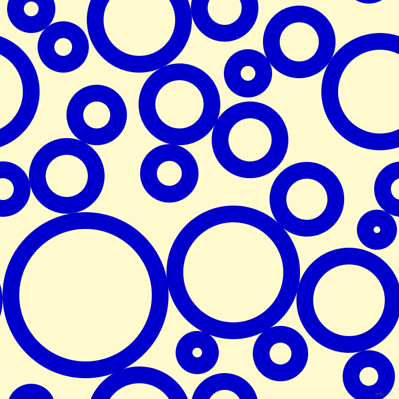 bubbles, circles, sponge, big, medium, small, 33 pixel line width, Medium Blue and Lemon Chiffon circles bubbles sponge soap seamless tileable