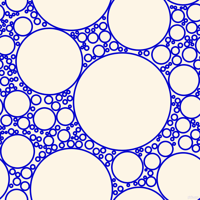 bubbles, circles, sponge, big, medium, small, 5 pixel line width, Medium Blue and Old Lace circles bubbles sponge soap seamless tileable