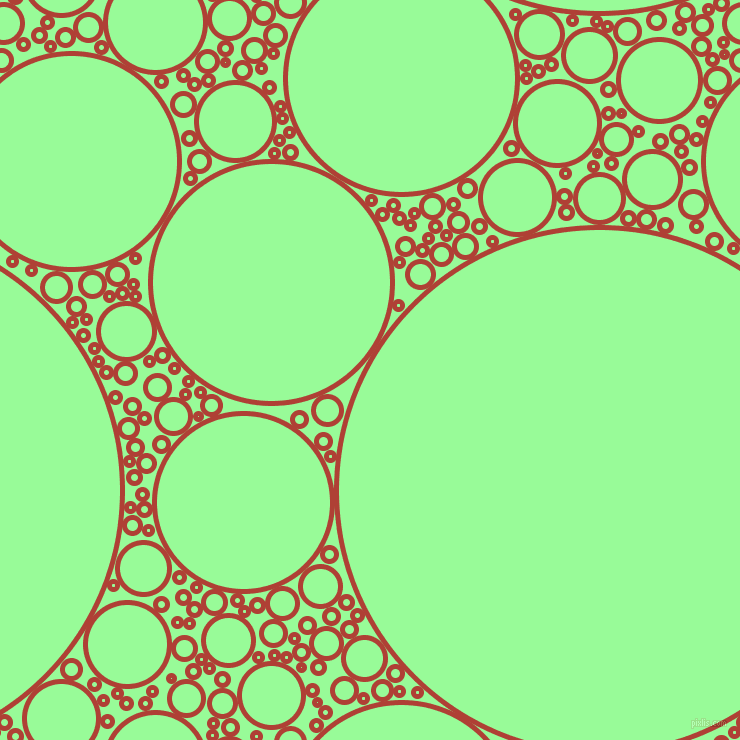 bubbles, circles, sponge, big, medium, small, 5 pixel line width, Medium Carmine and Pale Green circles bubbles sponge soap seamless tileable