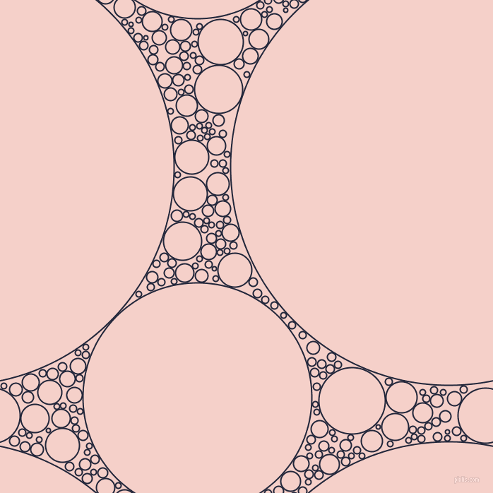 bubbles, circles, sponge, big, medium, small, 2 pixel line width, Midnight Express and Coral Candy circles bubbles sponge soap seamless tileable