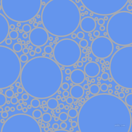 bubbles, circles, sponge, big, medium, small, 5 pixel line width, Mischka and Cornflower Blue circles bubbles sponge soap seamless tileable
