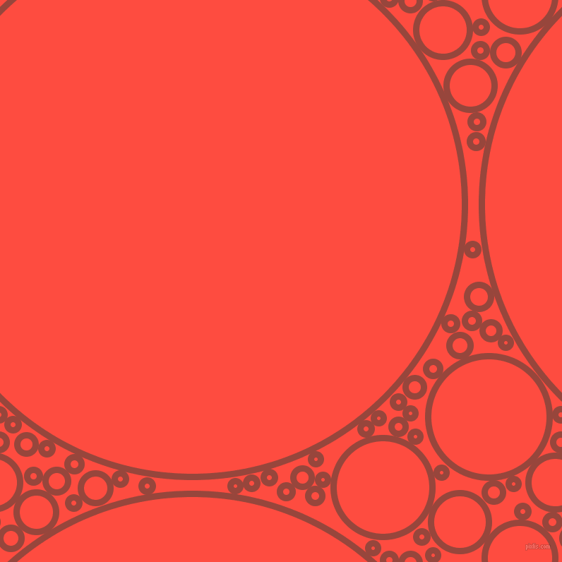 bubbles, circles, sponge, big, medium, small, 9 pixel line width, Mojo and Sunset Orange circles bubbles sponge soap seamless tileable