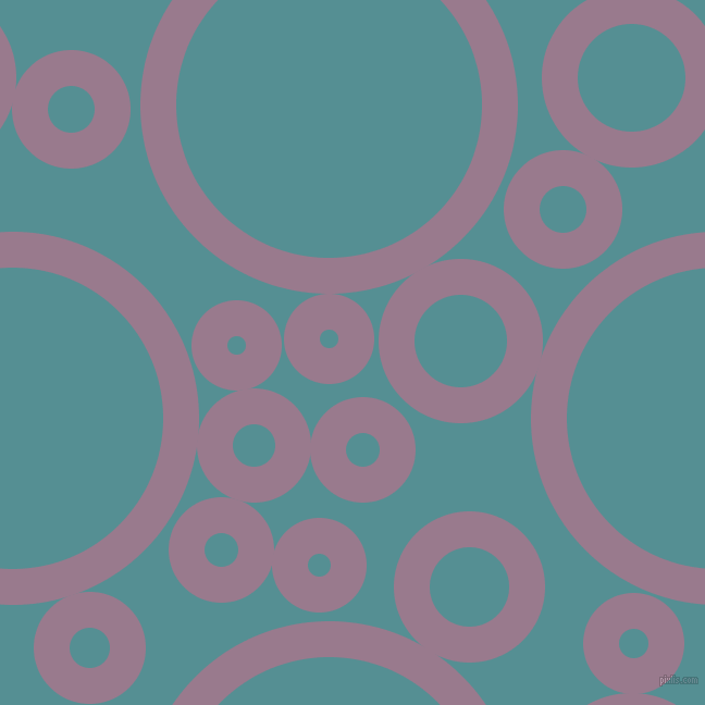 bubbles, circles, sponge, big, medium, small, 33 pixel line width, Mountbatten Pink and Half Baked circles bubbles sponge soap seamless tileable