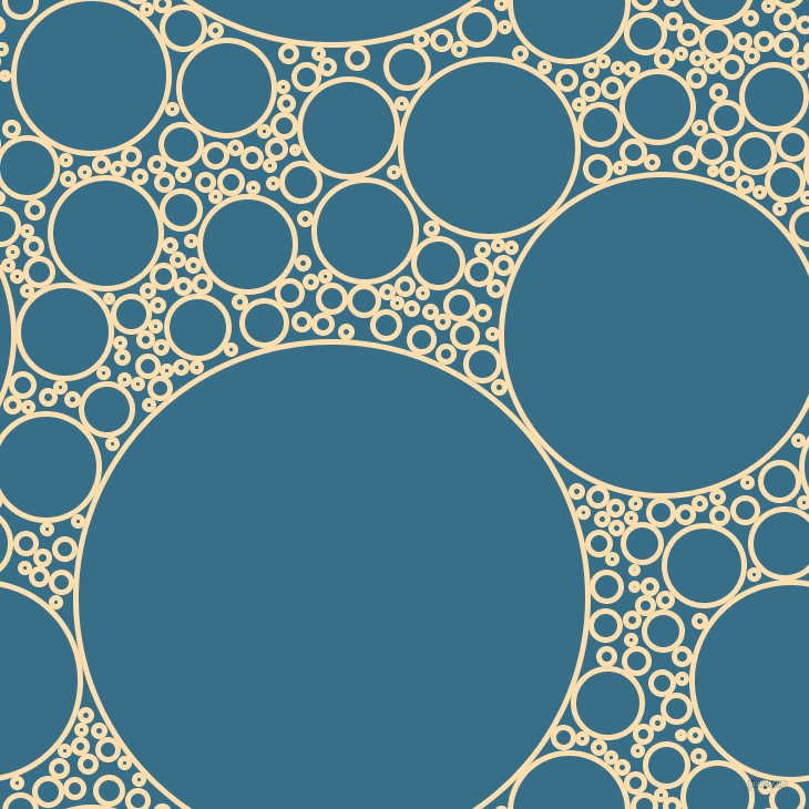 bubbles, circles, sponge, big, medium, small, 5 pixel line width, Navajo White and Astral circles bubbles sponge soap seamless tileable