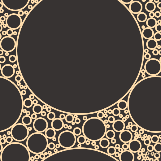 bubbles, circles, sponge, big, medium, small, 5 pixel line width, Navajo White and Gondola circles bubbles sponge soap seamless tileable