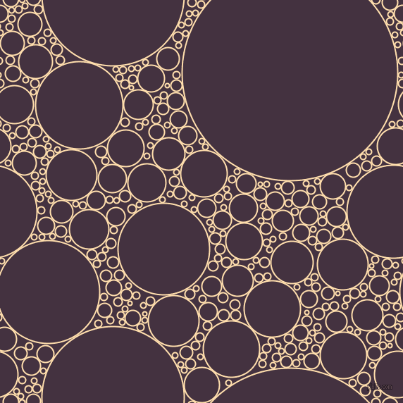 bubbles, circles, sponge, big, medium, small, 2 pixel line width, Navajo White and Voodoo circles bubbles sponge soap seamless tileable