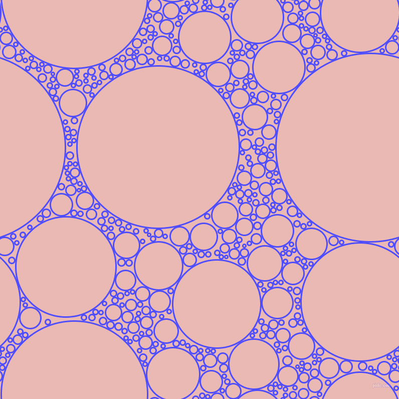 bubbles, circles, sponge, big, medium, small, 3 pixel line width, Neon Blue and Beauty Bush circles bubbles sponge soap seamless tileable