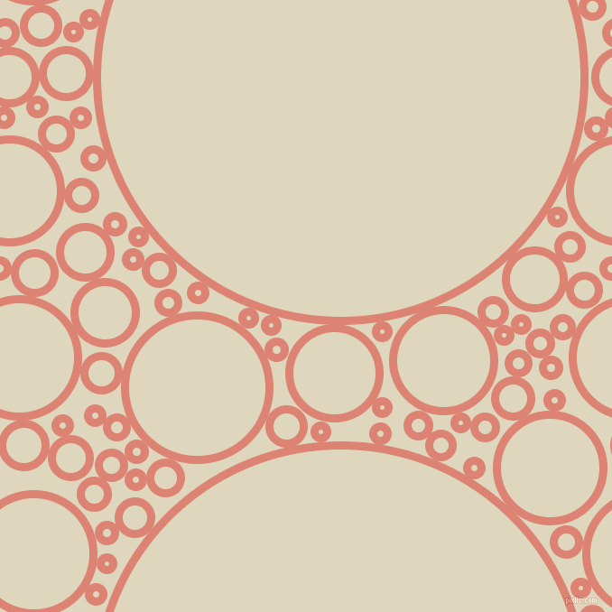 bubbles, circles, sponge, big, medium, small, 9 pixel line width, New York Pink and Wheatfield circles bubbles sponge soap seamless tileable