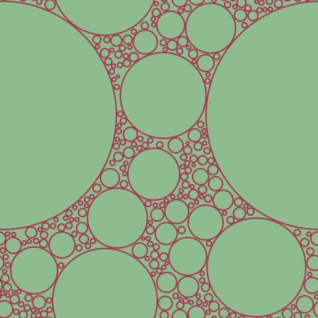 bubbles, circles, sponge, big, medium, small, 3 pixel line width, Night Shadz and Dark Sea Green circles bubbles sponge soap seamless tileable