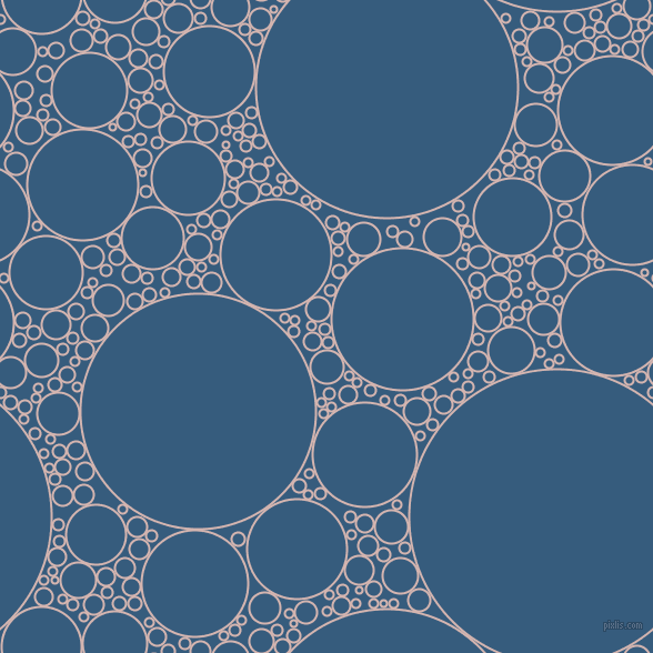 bubbles, circles, sponge, big, medium, small, 2 pixel line width, Oyster Pink and Matisse circles bubbles sponge soap seamless tileable
