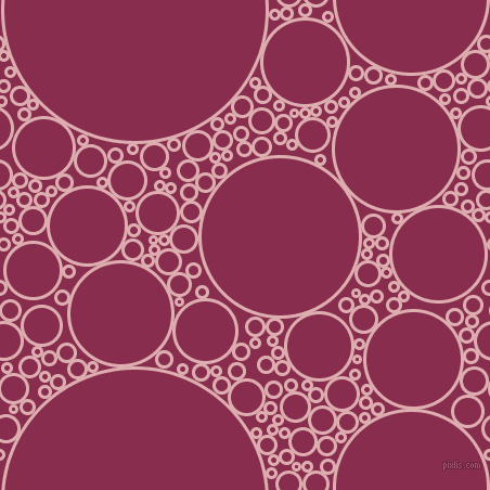 bubbles, circles, sponge, big, medium, small, 3 pixel line width, Pale Chestnut and Disco circles bubbles sponge soap seamless tileable