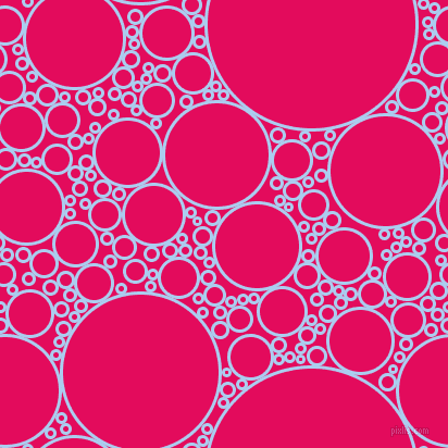 bubbles, circles, sponge, big, medium, small, 3 pixel line width, Pale Cornflower Blue and Razzmatazz circles bubbles sponge soap seamless tileable