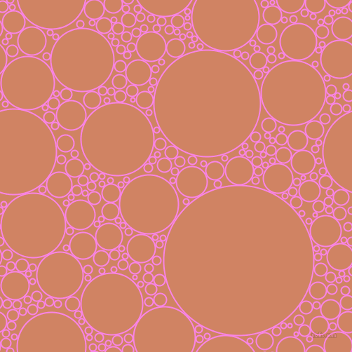 bubbles, circles, sponge, big, medium, small, 2 pixel line width, Pale Magenta and Burning Sand circles bubbles sponge soap seamless tileable