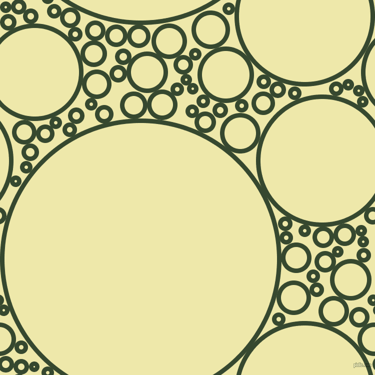 bubbles, circles, sponge, big, medium, small, 9 pixel line width, Palm Leaf and Pale Goldenrod circles bubbles sponge soap seamless tileable