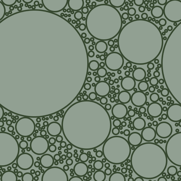 bubbles, circles, sponge, big, medium, small, 5 pixel line width, Palm Leaf and Pewter circles bubbles sponge soap seamless tileable