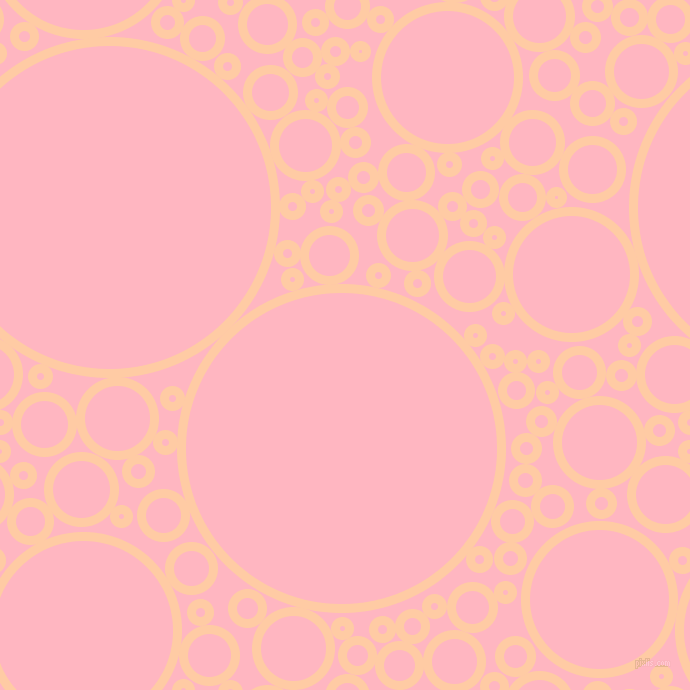 bubbles, circles, sponge, big, medium, small, 9 pixel line width, Peach and Light Pink circles bubbles sponge soap seamless tileable