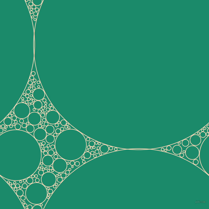 bubbles, circles, sponge, big, medium, small, 2 pixel line width, Peach Puff and Elf Green circles bubbles sponge soap seamless tileable