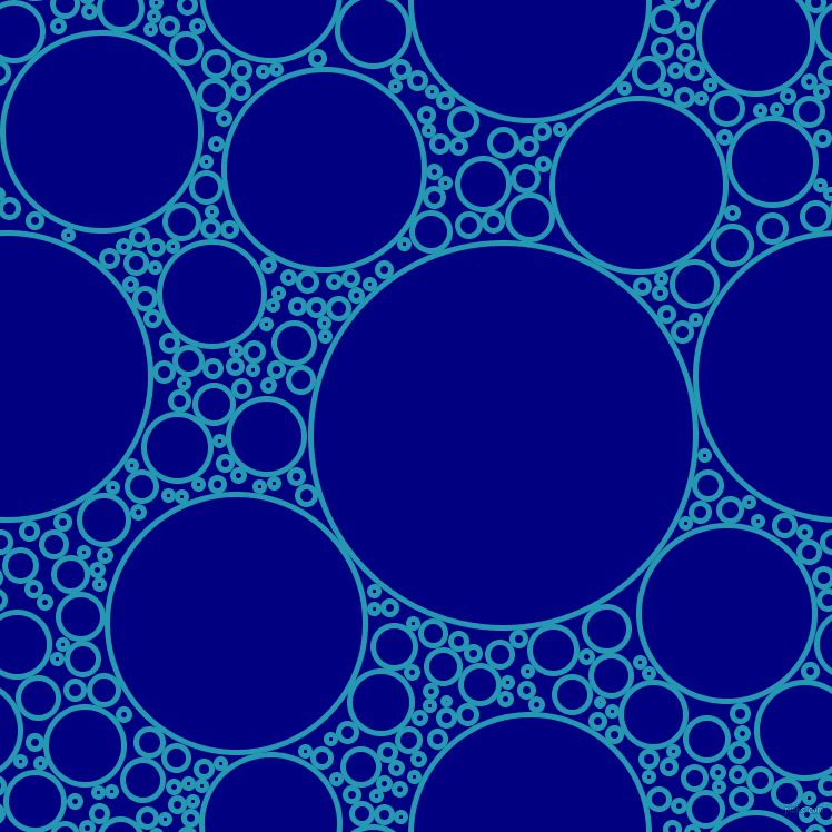 bubbles, circles, sponge, big, medium, small, 5 pixel line width, Pelorous and Navy circles bubbles sponge soap seamless tileable