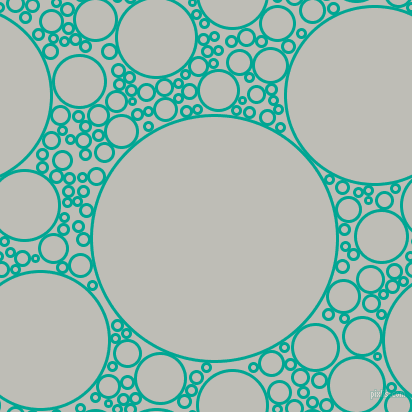 bubbles, circles, sponge, big, medium, small, 3 pixel line width, Persian Green and Silver Sand circles bubbles sponge soap seamless tileable