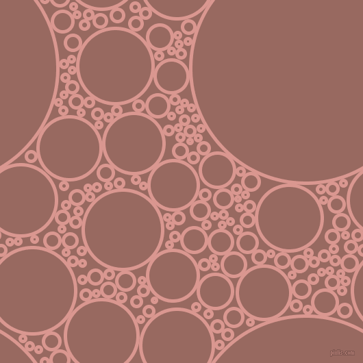 bubbles, circles, sponge, big, medium, small, 5 pixel line width, Petite Orchid and Dark Chestnut circles bubbles sponge soap seamless tileable
