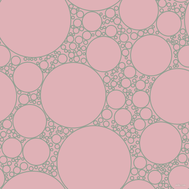 bubbles, circles, sponge, big, medium, small, 3 pixel line width, Pewter and Blossom circles bubbles sponge soap seamless tileable