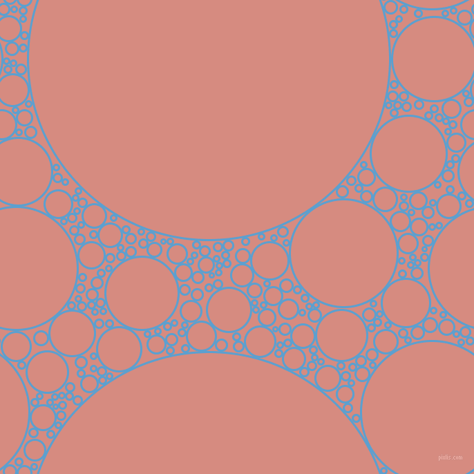 bubbles, circles, sponge, big, medium, small, 3 pixel line width, Picton Blue and My Pink circles bubbles sponge soap seamless tileable