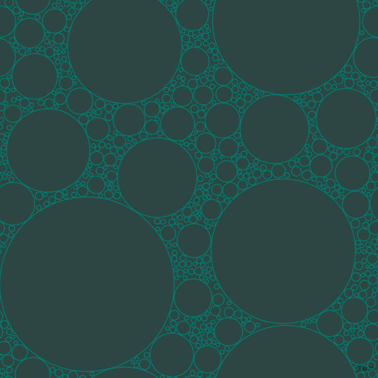 bubbles, circles, sponge, big, medium, small, 2 pixel line width, Pine Green and Gable Green circles bubbles sponge soap seamless tileable