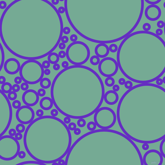 bubbles, circles, sponge, big, medium, small, 9 pixel line width, Purple Heart and Acapulco circles bubbles sponge soap seamless tileable