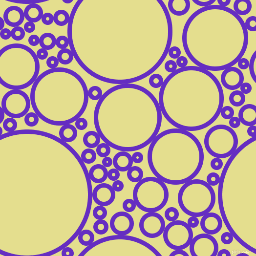 bubbles, circles, sponge, big, medium, small, 9 pixel line width, Purple Heart and Primrose circles bubbles sponge soap seamless tileable