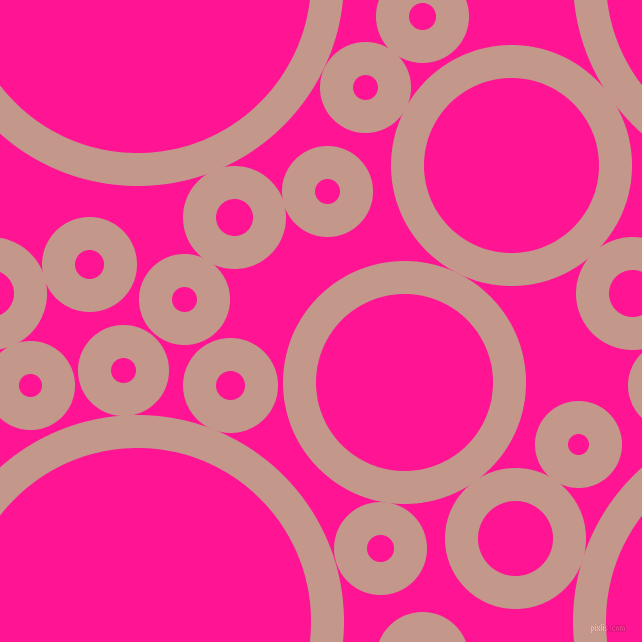 bubbles, circles, sponge, big, medium, small, 33 pixel line width, Quicksand and Deep Pink circles bubbles sponge soap seamless tileable