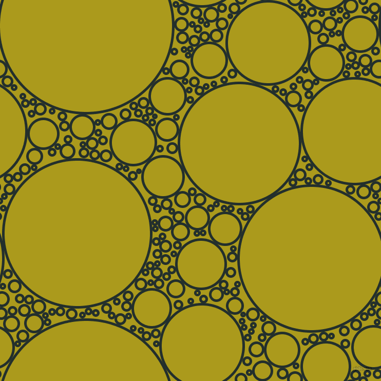 bubbles, circles, sponge, big, medium, small, 5 pixel line width, Racing Green and Lucky circles bubbles sponge soap seamless tileable
